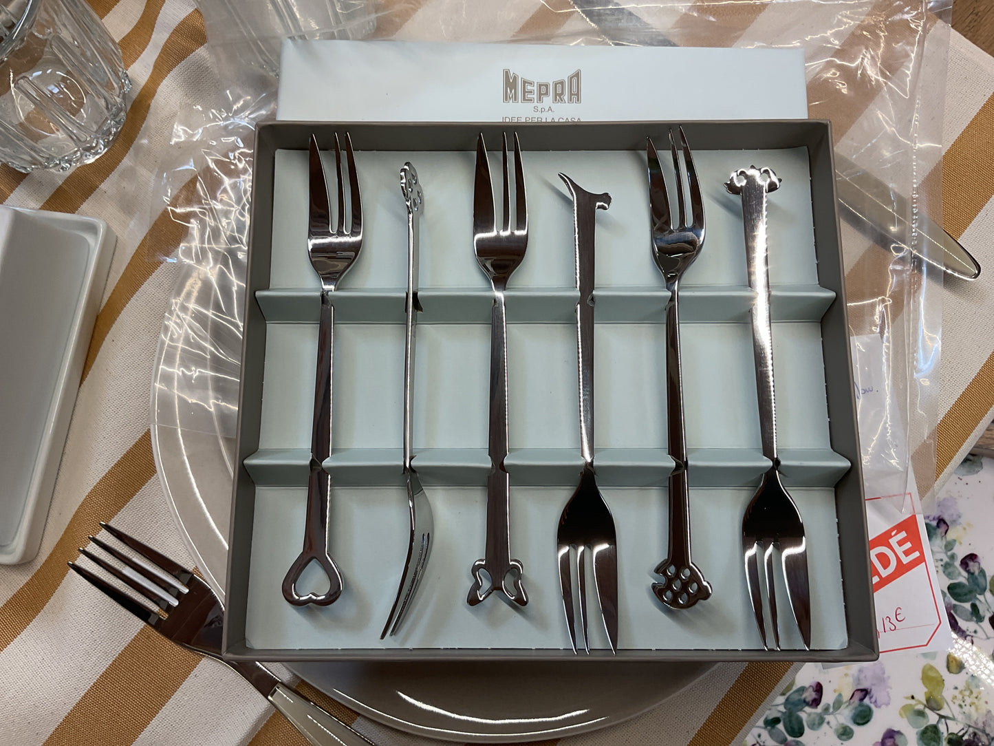 Coffret 6 fourchettes à gateaux - Mepra