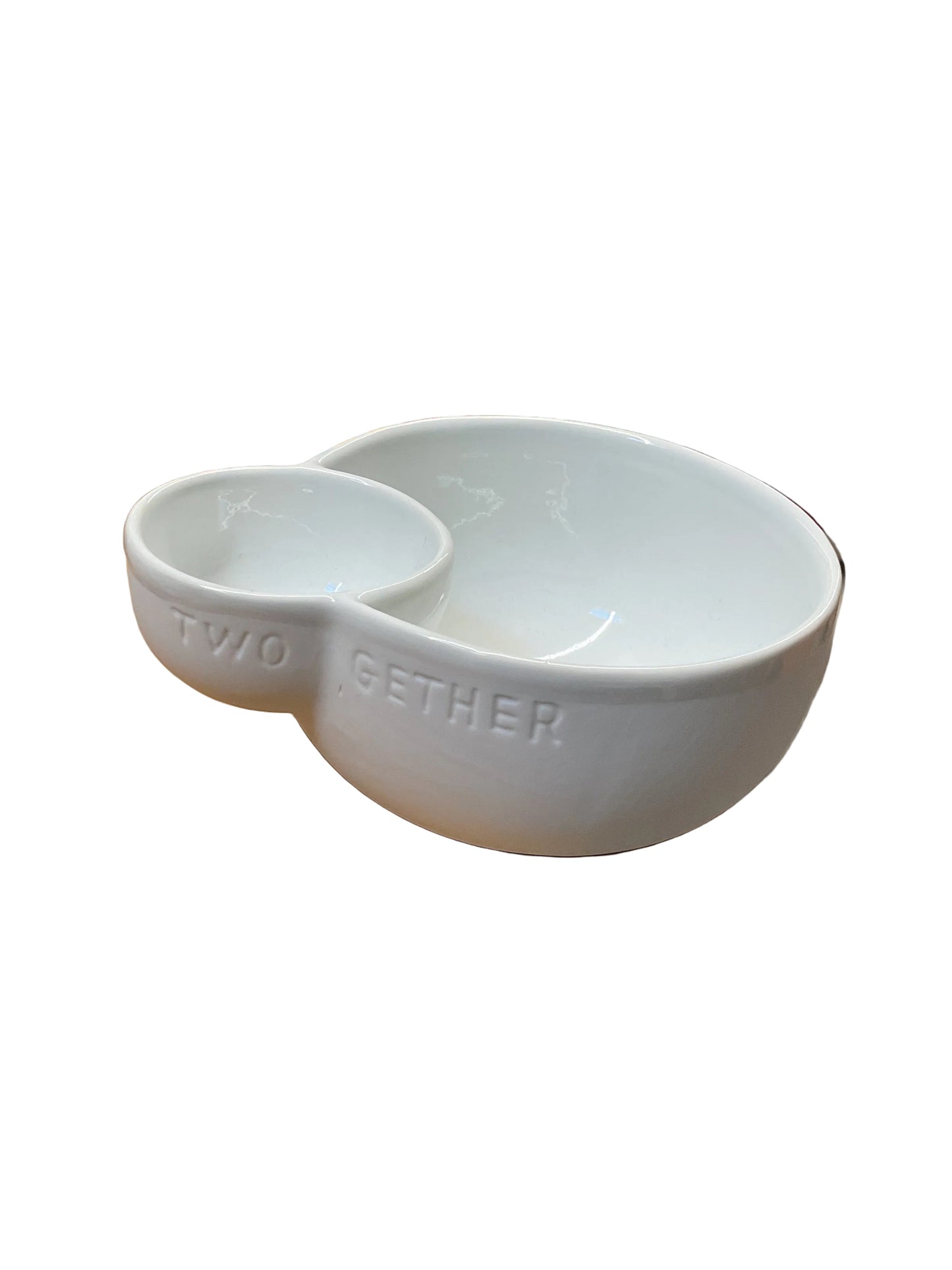 Coupelle bicompartiment porcelaine Räder porcelaine blanche