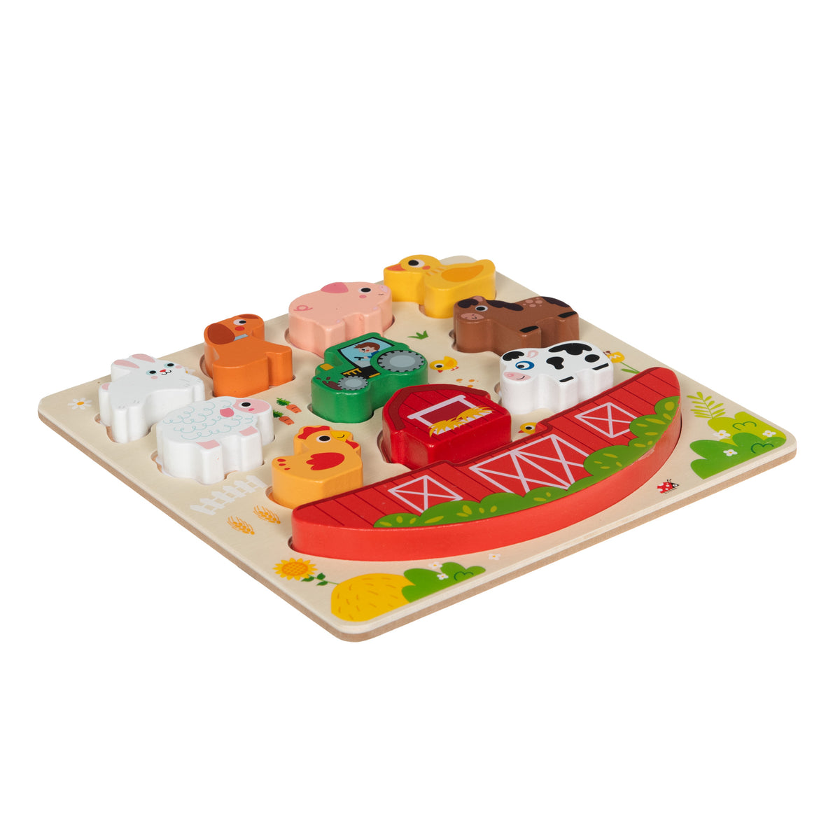 Puzzle équilibre animaux de la ferme en bois fsc