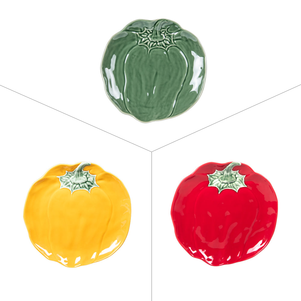Plat rond 15 cm poivron - Table Passion