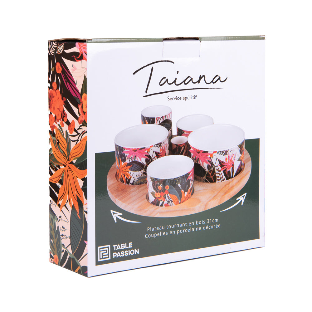 Service apéritif 6 pièces Taiana 31 cm - Table Passion