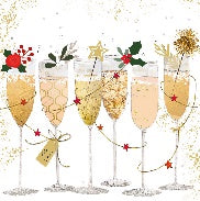 Serviette en papier Champagne Glasses 25x25 - PPD