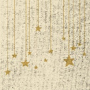 Serviette en papier Stars on Canvas off-white 33x33 - PPD