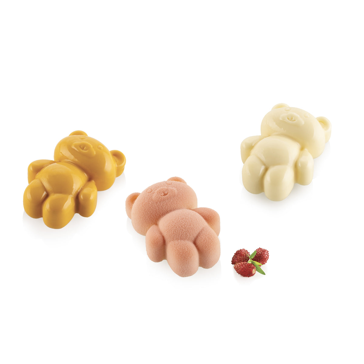 Petits oursons gourmands réalisés avec le moule Teddy Bear XS Silikomart