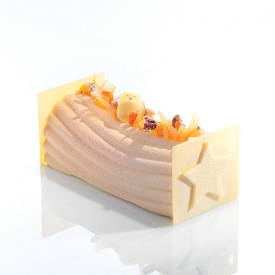 Feuilles décor gouttière à bûche De Buyer - feuilles plastiques à motifs