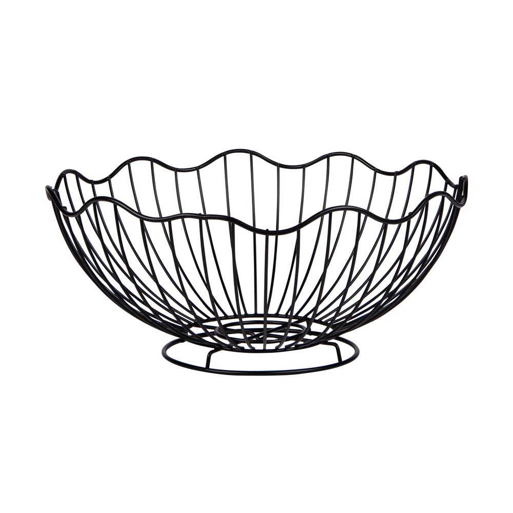 Coupe à fruit vague noir 36 cm - Table Passion