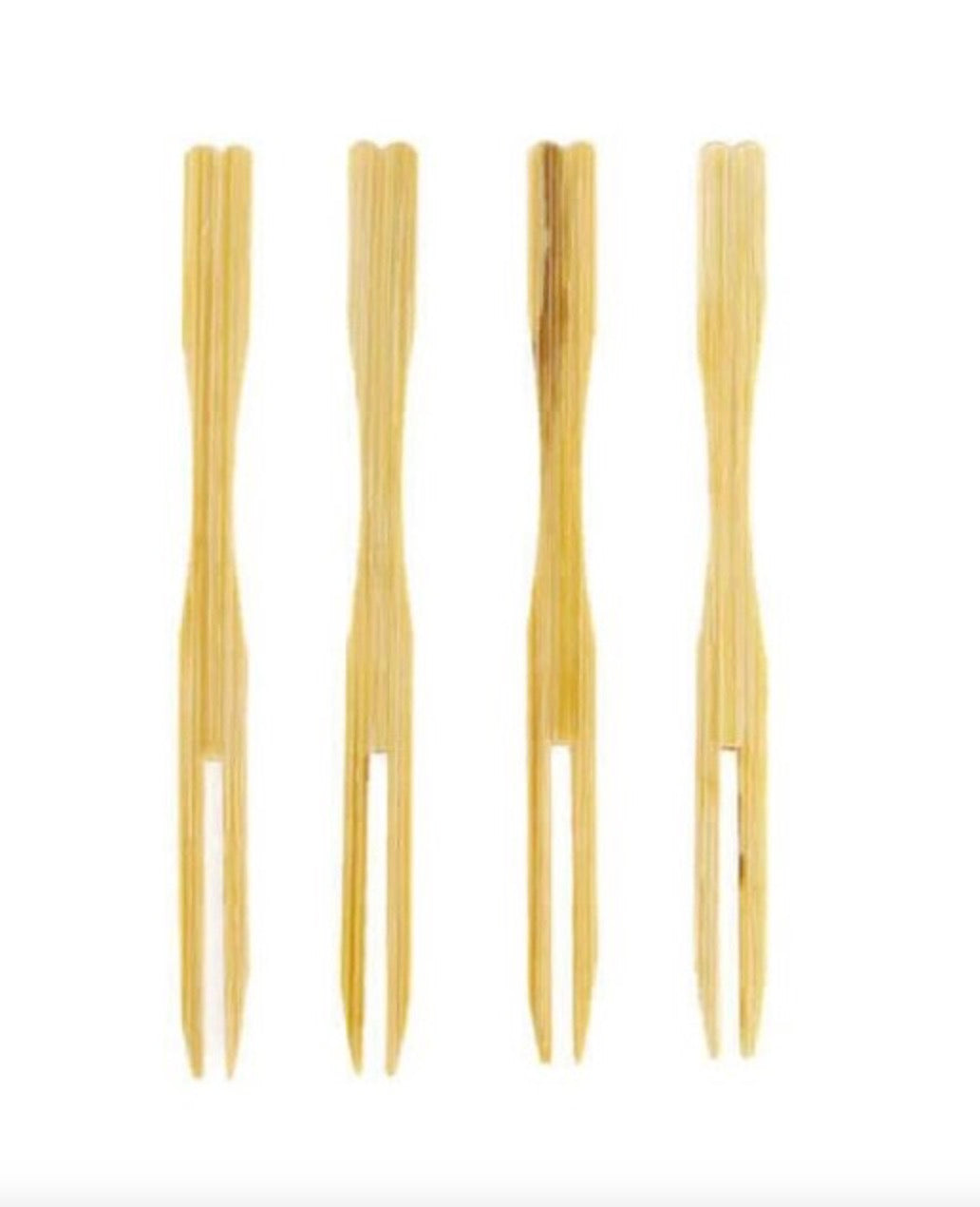 Lot de 50 fourchettes miniatures DM en bambou