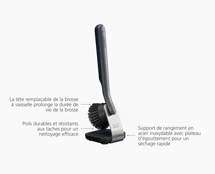 Brosse à Vaisselle & Support en Inox SinkTech™ - Joseph Joseph