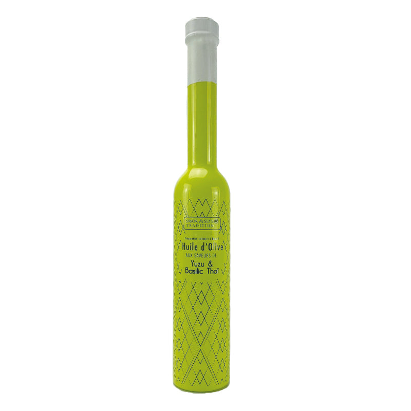 Huile d'olive saveurs yuzu et basilic thai - Savor & Sens