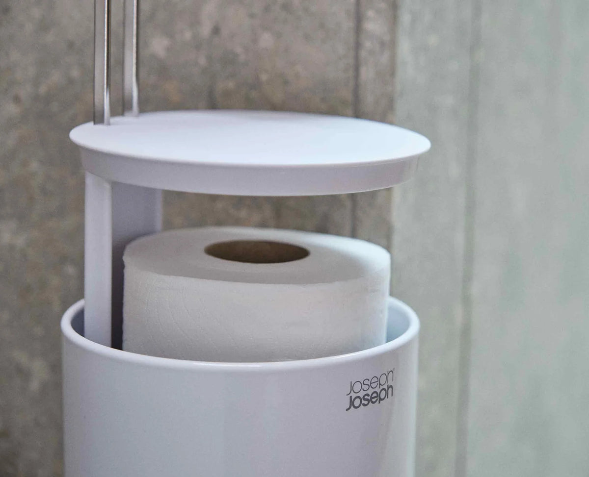 Rangement pour Papier Toilette avec Dérouleur Blanc EasyStore™ - Joseph Joseph