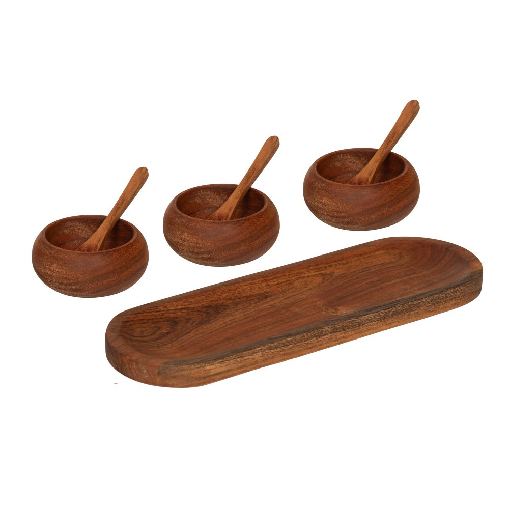 Service apéritif avec cuillère Seve 32x12 cm - Table Passion