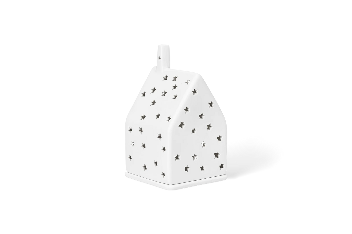 Petite maison lumineuse étoilée de Noël Räder porcelaine blanche