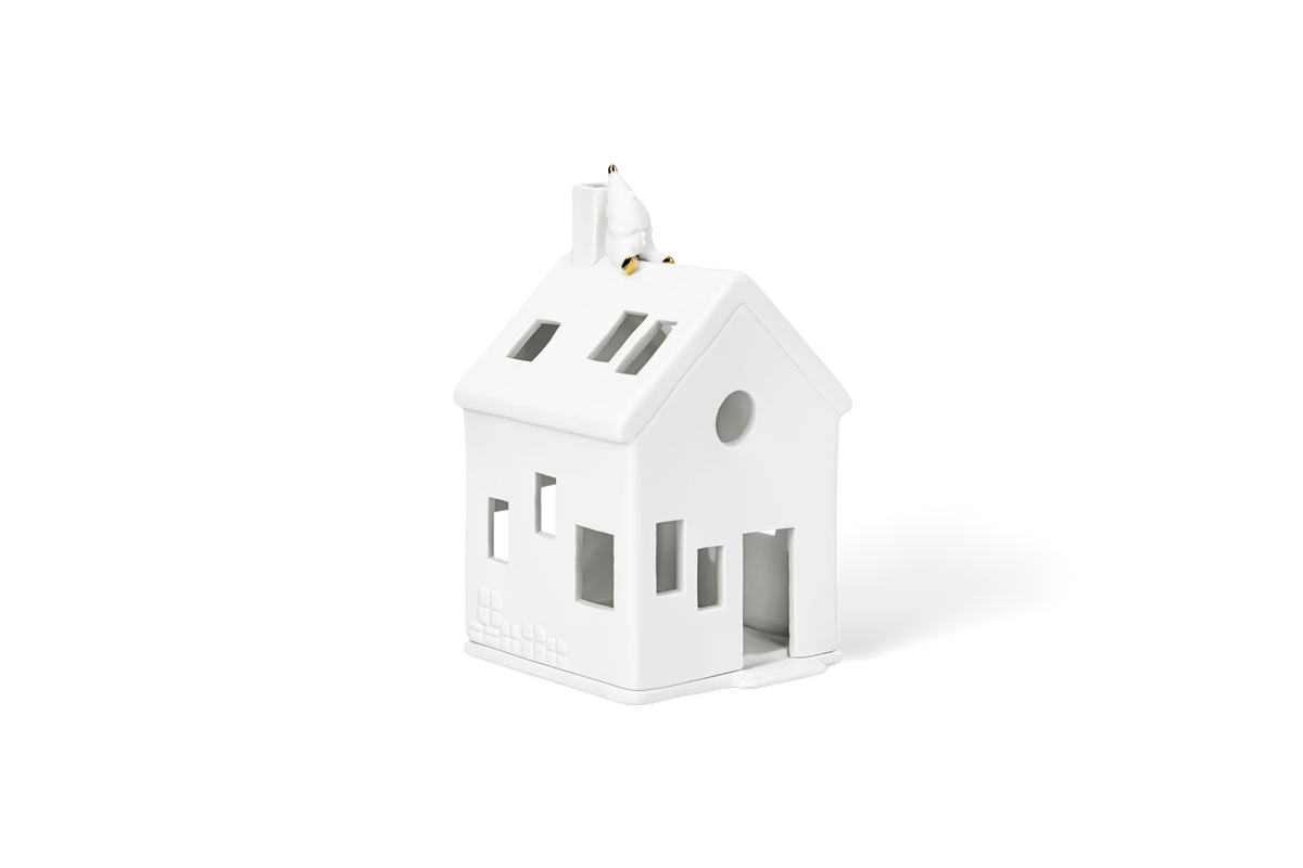 Maison lumineuse en attendant le renne Räder porcelaine blanche
