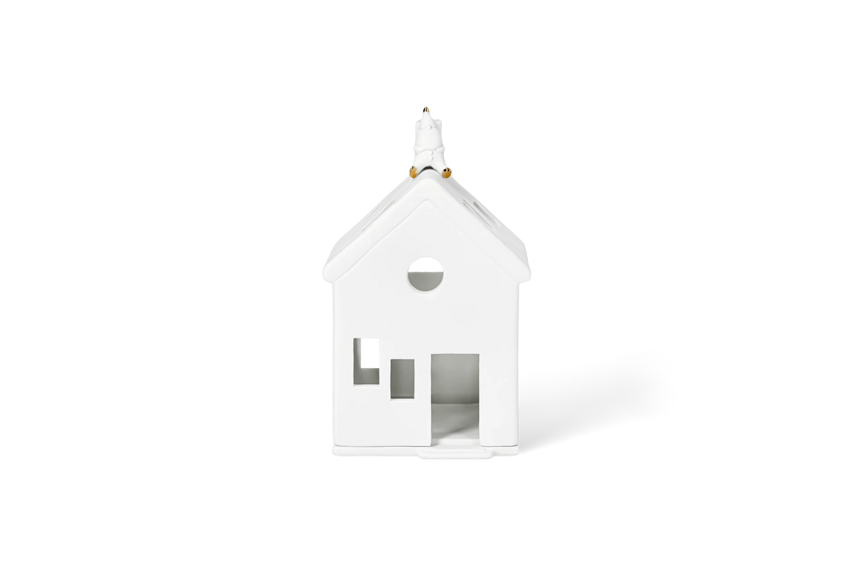 Maison lumineuse en attendant le renne Räder porcelaine blanche