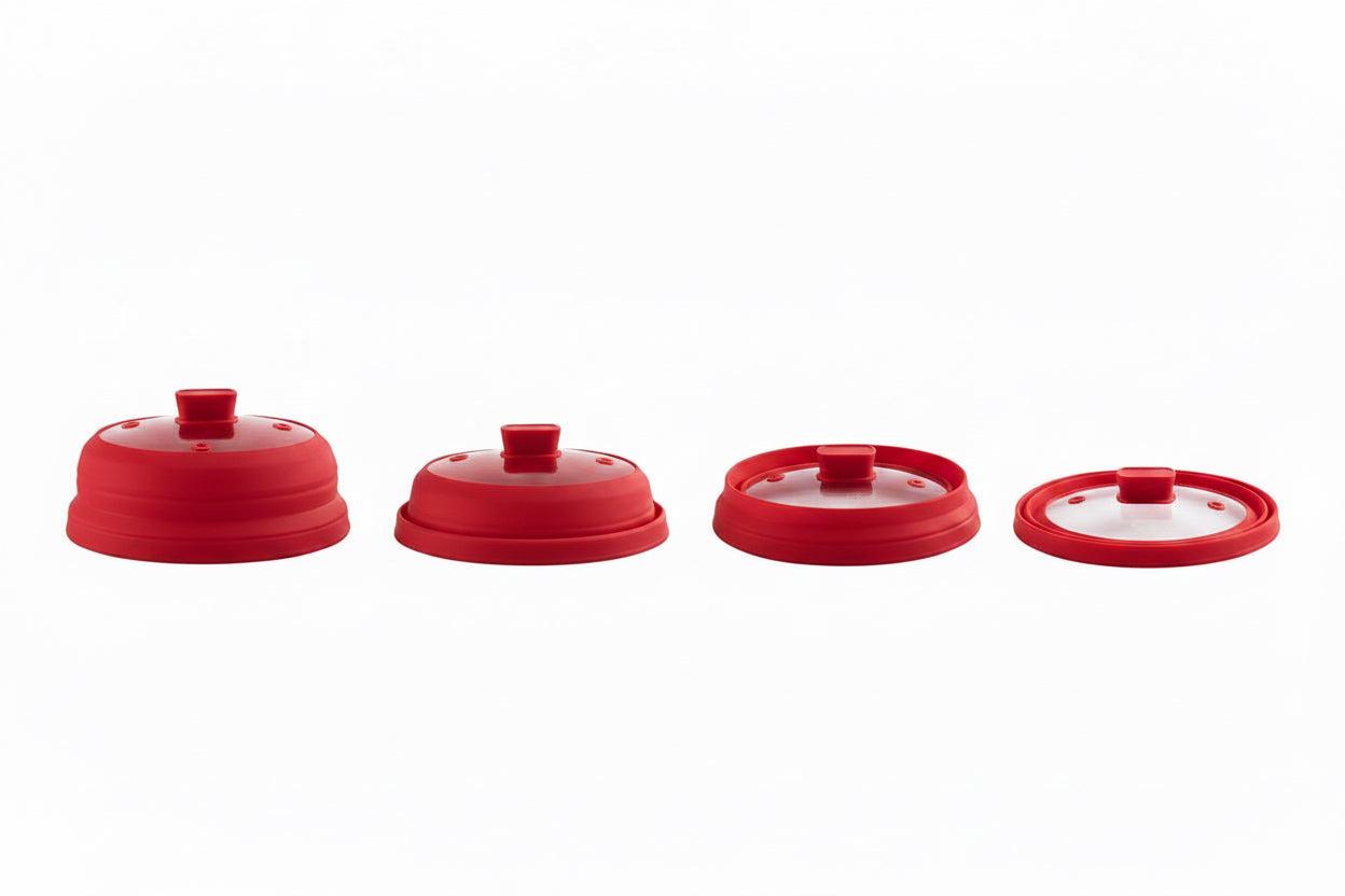CLOCHE MICRO-ONDES PLIABLE EN SILICONE - ROUGE - Mastrad