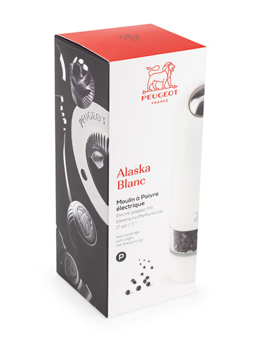 Moulin à poivre électrique Alaska blanc - Peugeot