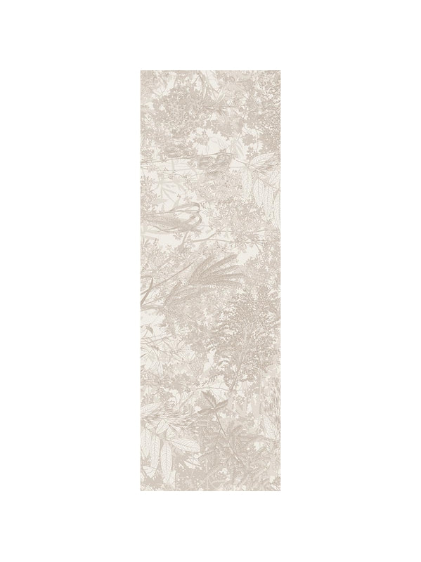 Chemin de table beige esprit jardins chanvre 50x180 en coton avec ourlets soignes