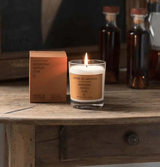 Bougie armagnac, safran & cuir 180 g - Cirerie de Gascogne