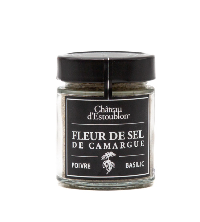 Fleur de sel de Camargue poivre & basilic - Estoublon