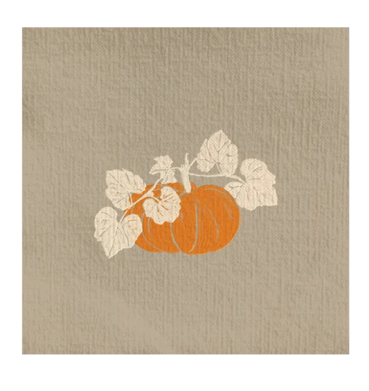 Serviettes papier citrouille 25 x 25 cm - Françoise Paviot