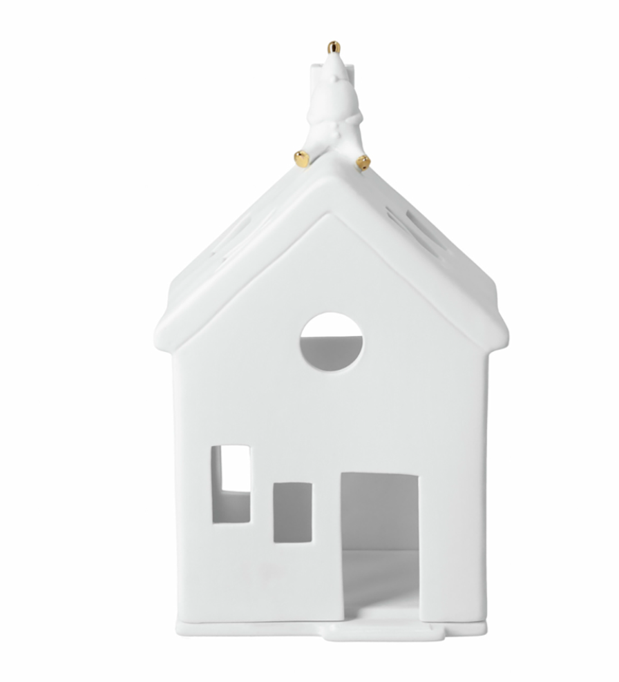 Maison lumineuse en attendant le renne Räder porcelaine blanche