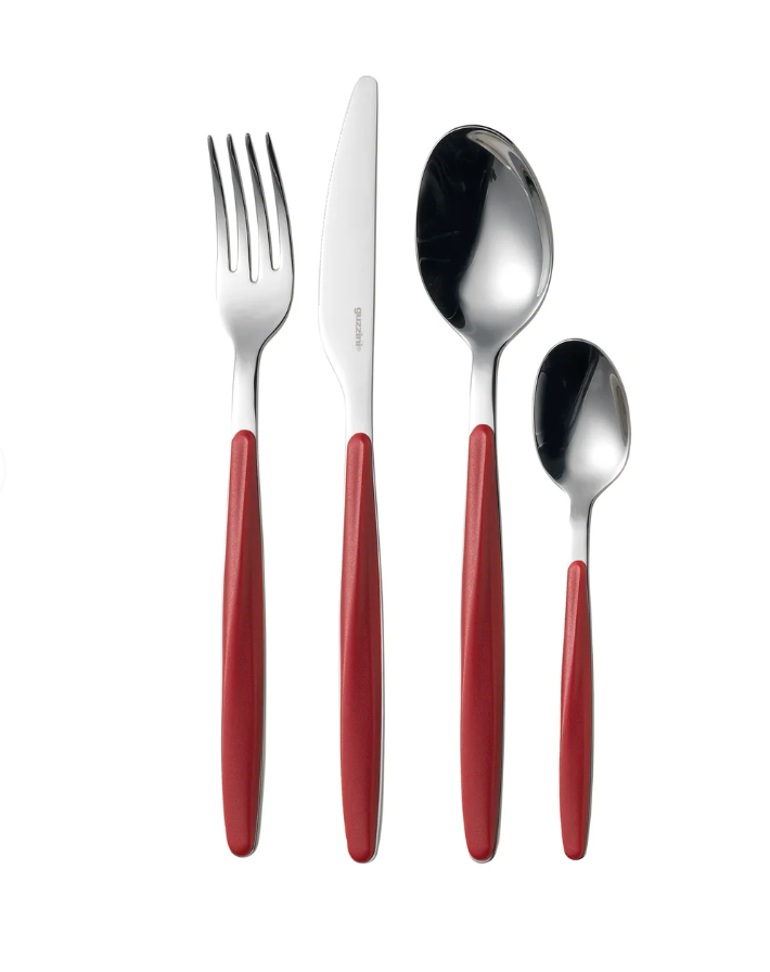 Ménagère 24 couverts "My Fusion" rouges - Guzzini