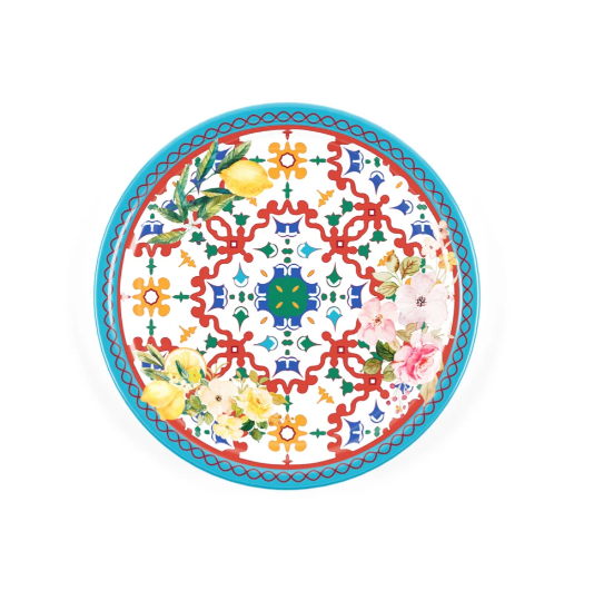 Assiette plate flower & lemon - Guzzini