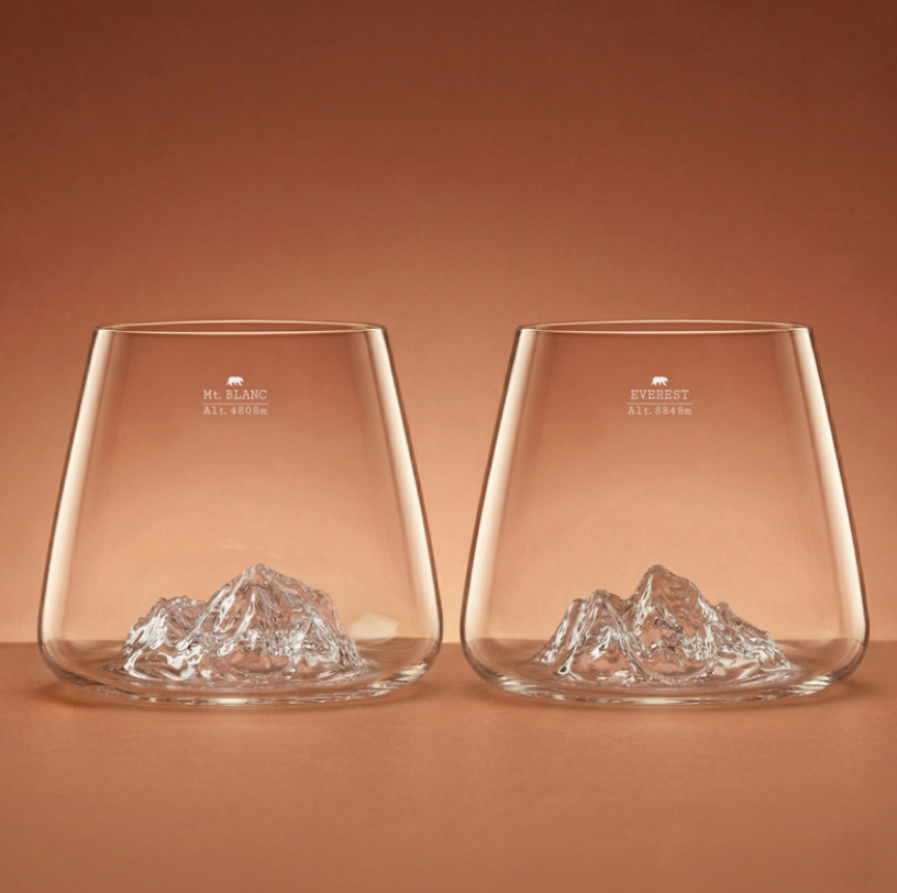 Set de 2 verres spiritueux Mont Blanc & Everest - Alaskan maker