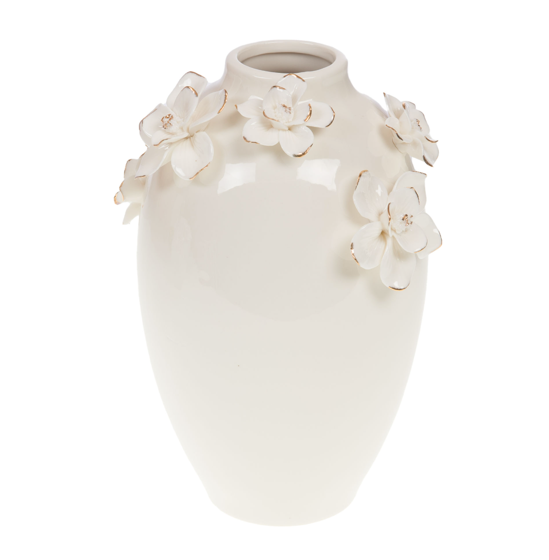 Vase Linea blanc / or grand modèle - Amadeus