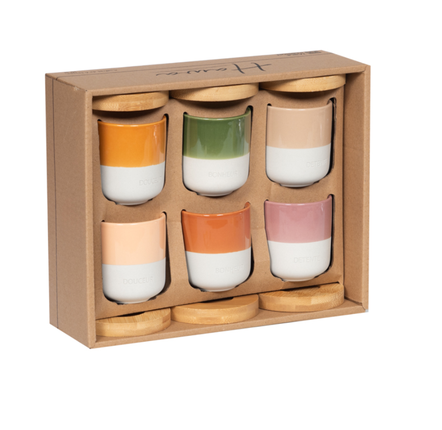 Coffret de 6 tasses Hawa - Table Passion