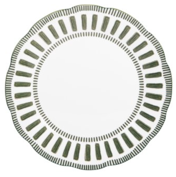 Assiette plate Napoli verte 27 cm - Table Passion
