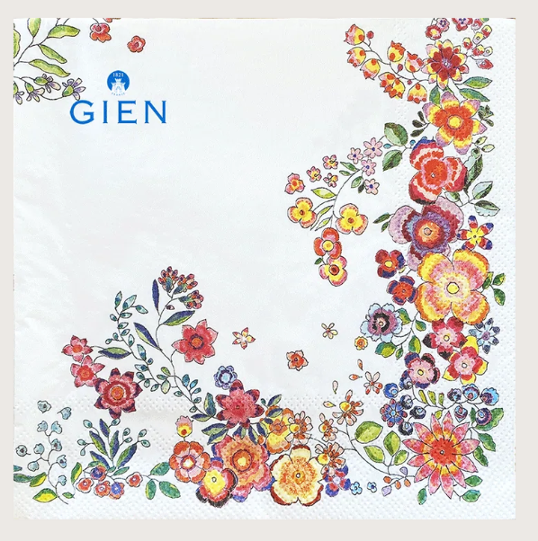 Serviettes poésie - Gien