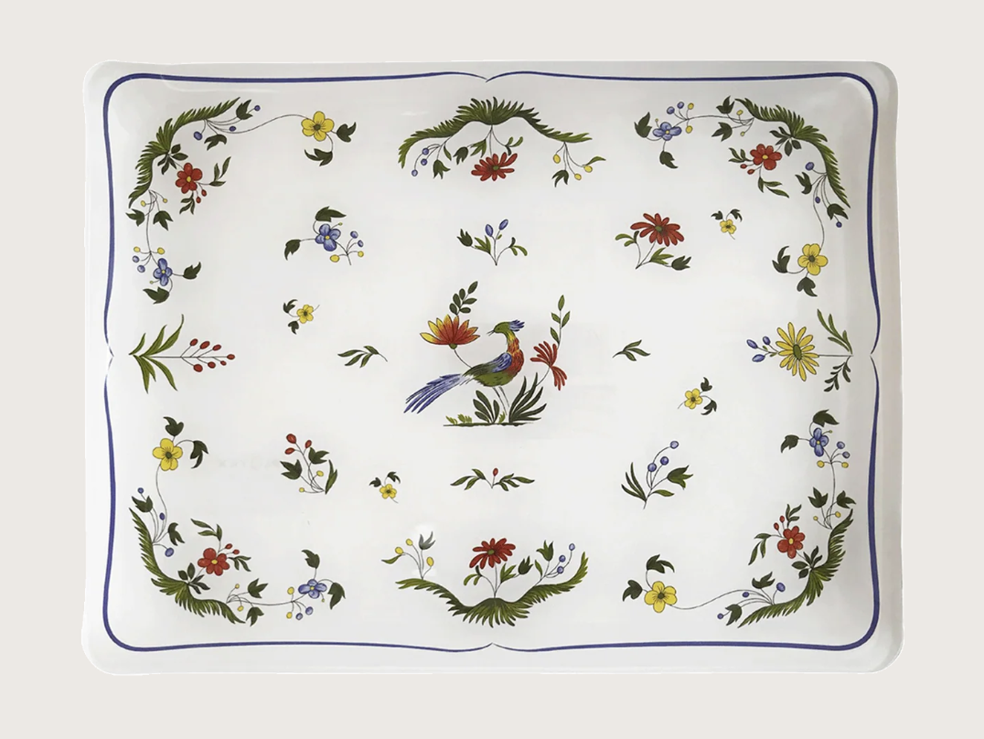 Plateau acrylique « oiseau de paradis » - Gien