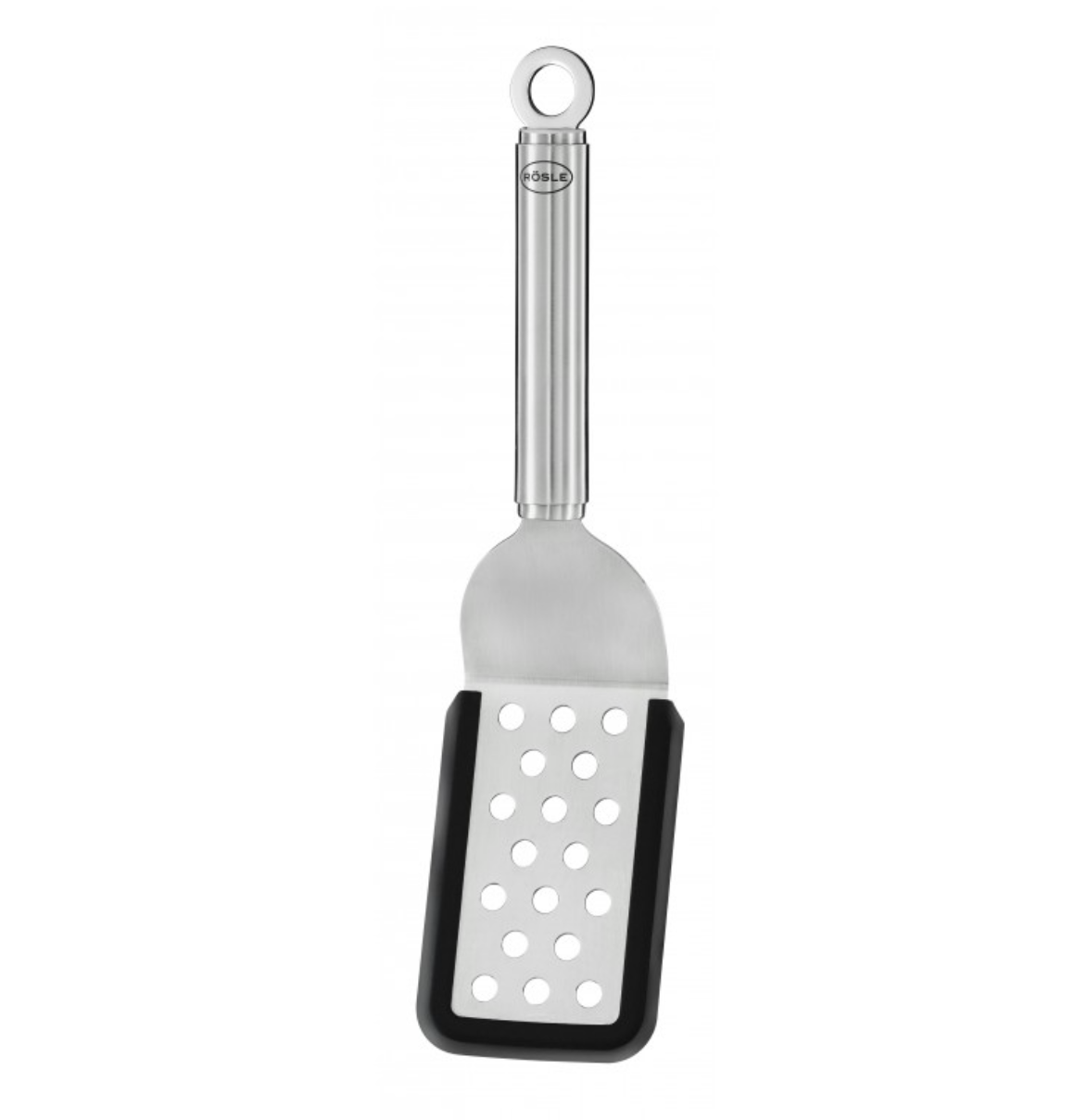 Palette sandwich coudée perforée manche rond silicone - Rösle
