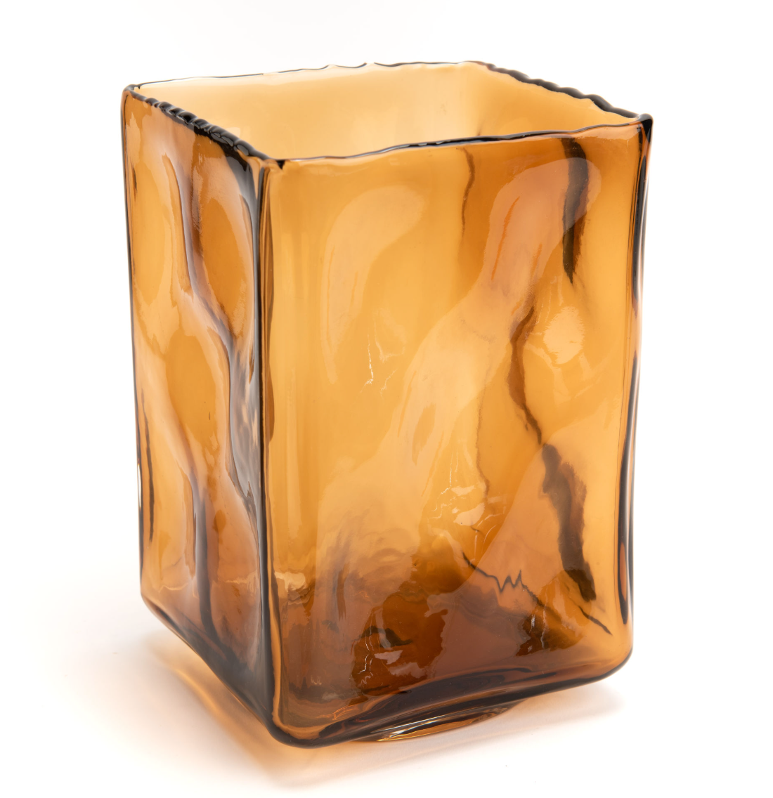 Vase Onda carré ambre - Amadeus
