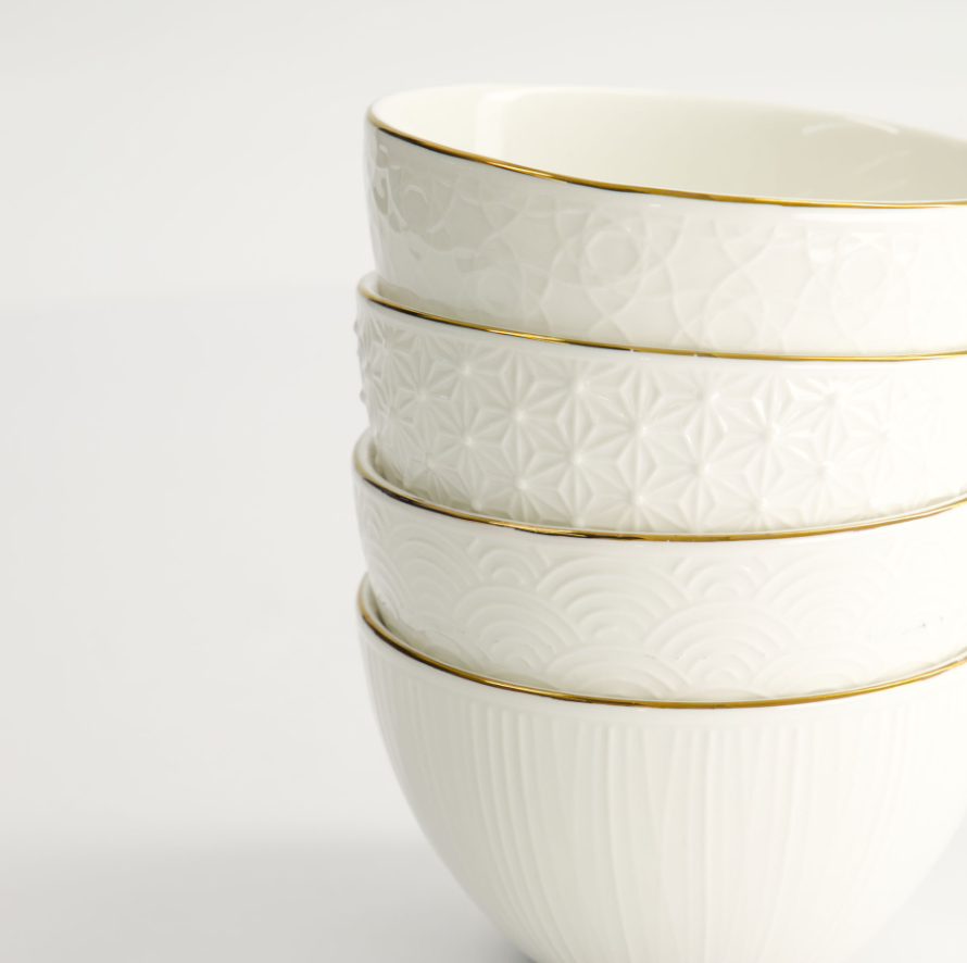 Coffret de 4 bols Nippon White – Tokyo Design Studio