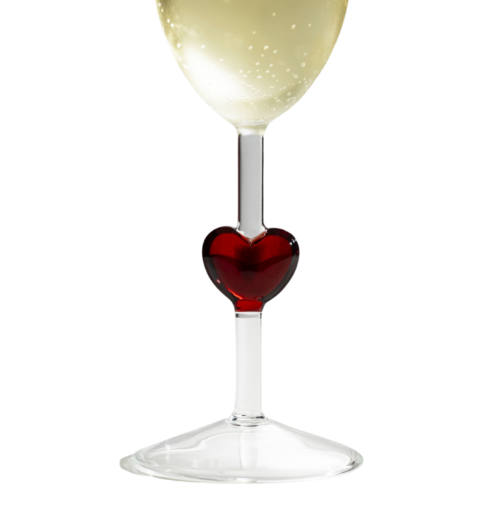 2 verres CUORE coeur rouge - Ichendorf