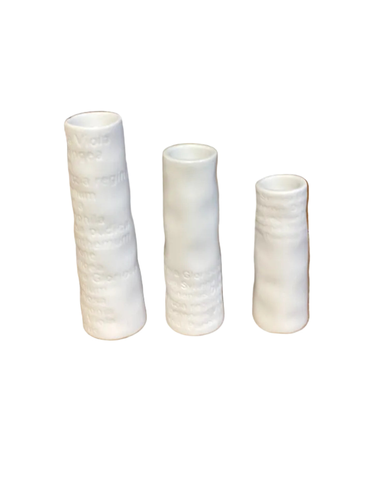 Set de 3 mini-vases Räder porcelaine blanche