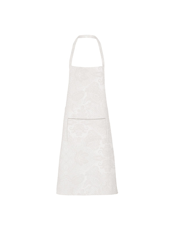 Tablier enduit blanc 75x85 avec poche et fermeture réglable