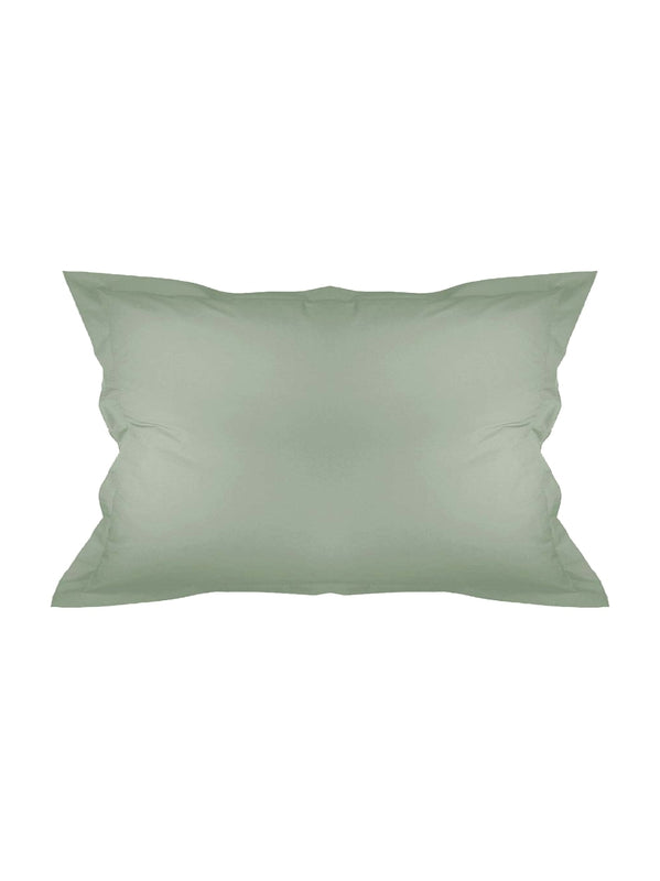 Taie d'oreiller Olana Kaki en 100 % coton - finition bourdon