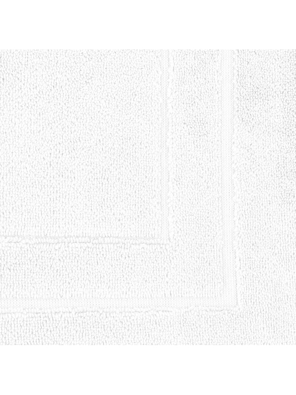 Tapis de bain Elea blanc 50x80 en coton, aspect doux et absorbant