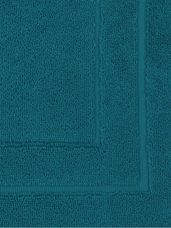 Tapis de bain Elea couleur canard bleu 50x80 cm en 100% coton