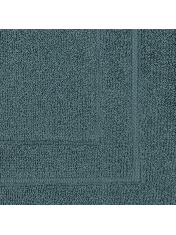 Tapis de bain Elea 50x80 cm en coton bleu pétrole, épais 900 g/m²