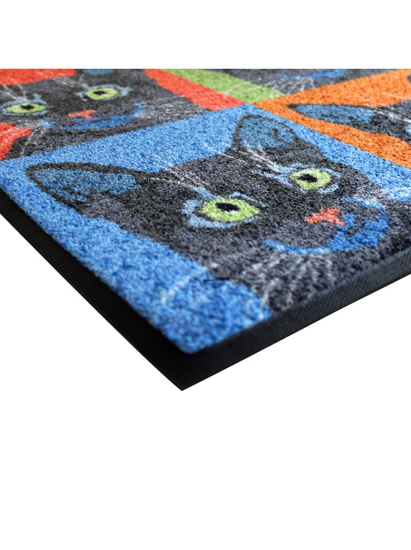 TAPIS DECOR CHATS POP ART MULTICOLORE