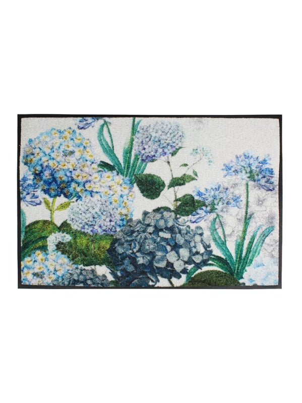 TAPIS DECOR 50x75 HORTENSIAS BLEU