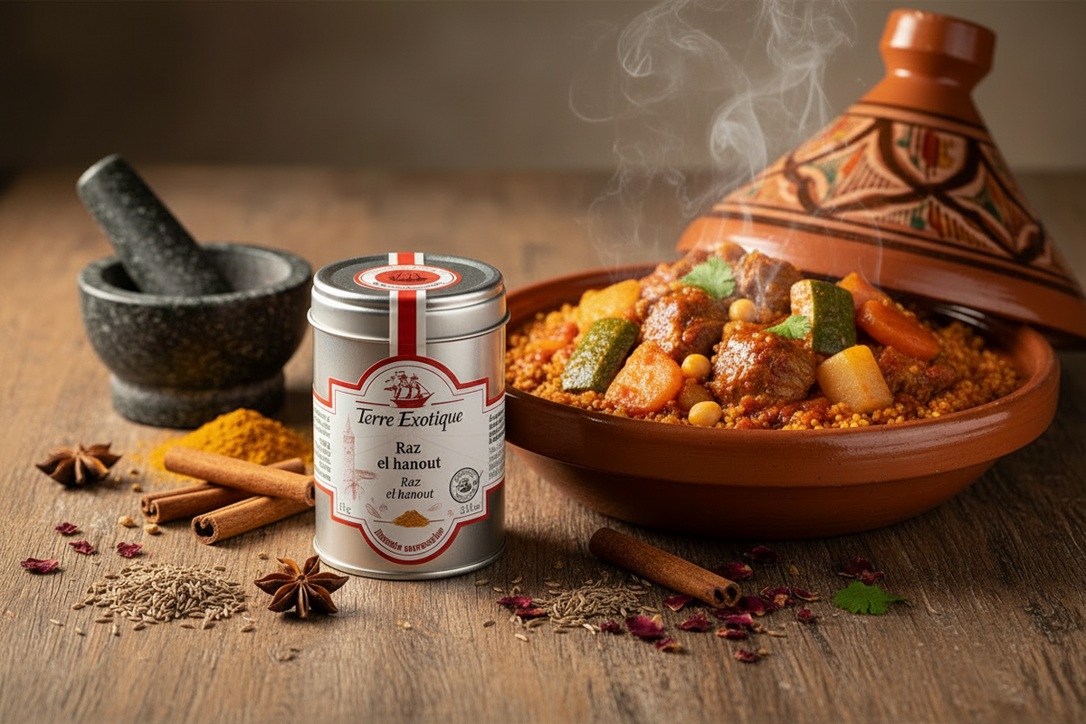 Boîte métallique de raz el hanout Terre Exotique