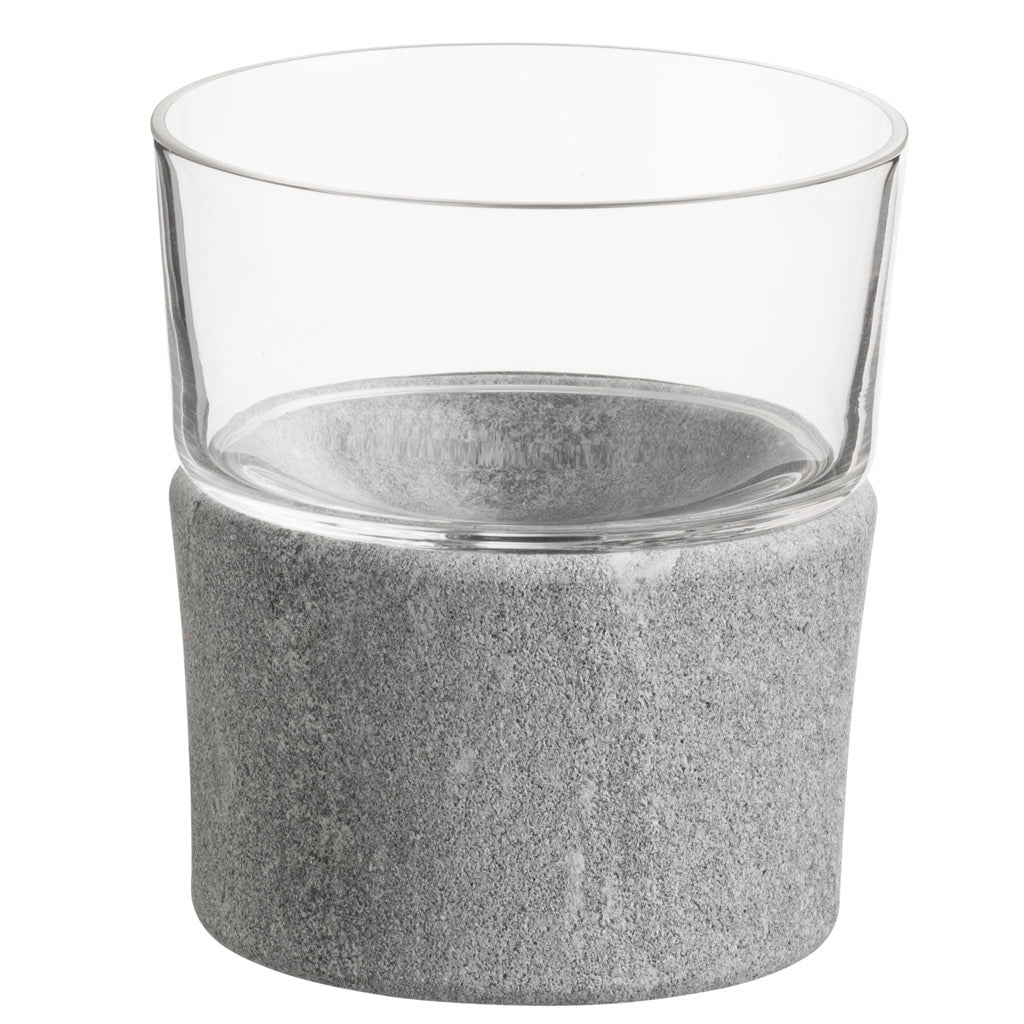 Verre à whisky avec base en pierre Hukka Design