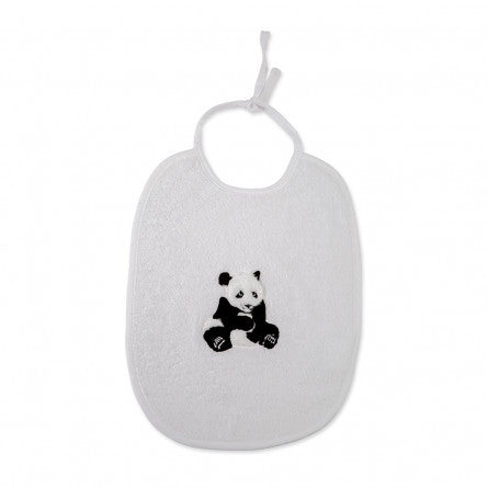 Bavoir Petit Panda blanc - Garnier-Thiebaut