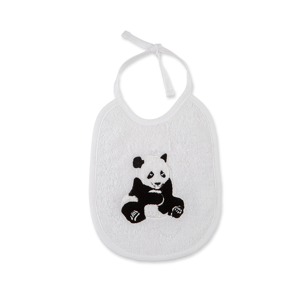 Bavoir Petit Panda blanc - Garnier-Thiebaut