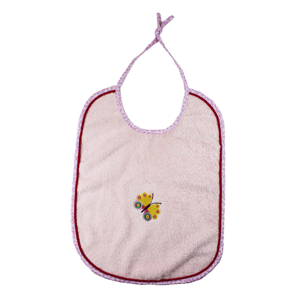 Bavoir Butterfly rose - Garnier-Thiebaut